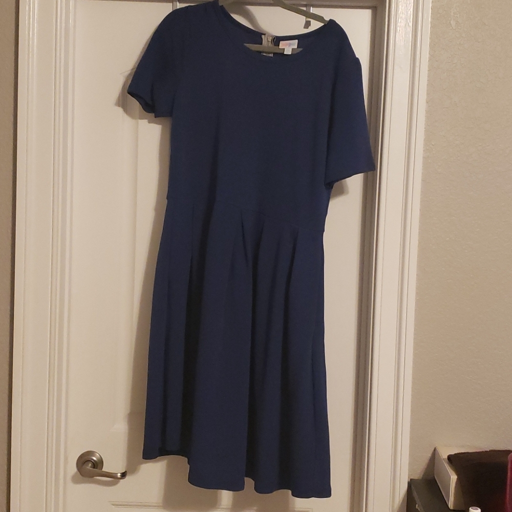 Lularoe amelia sold navy blue
